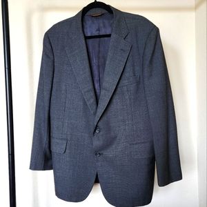 Vintage Nordstrom Blue Gray Sport Coat Blazer Structured Quiet Academia Size 49R
